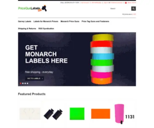 Pricegunlabels.com(Your source for labels and pricing products for Monarch) Screenshot