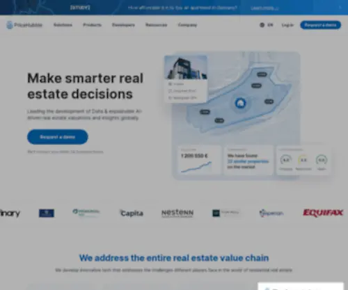 Pricehubble.com(Real estate valuation & insights solutions) Screenshot