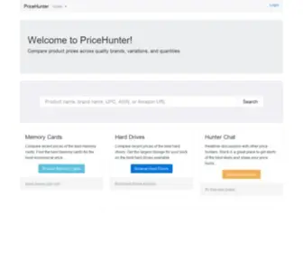 Pricehunter.co(Find the price per unit for thousands of products) Screenshot