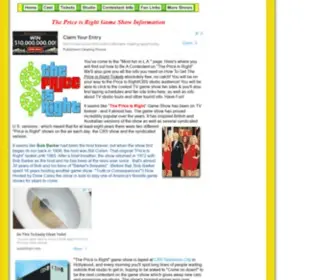 Priceisrightinfo.com(The Price Is Right Game Show Tickets & Contestant Info Fan Site) Screenshot