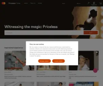 Priceless.com(Mastercard priceless™) Screenshot