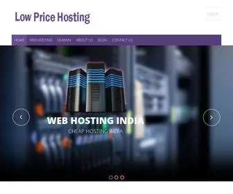 Pricelowhosting.com(Web Hosting India) Screenshot