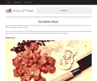 Priceofmeat.com(We take meat for granted. Overproduction & overconsumption) Screenshot