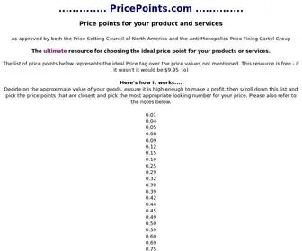 Pricepoints.com(Price points) Screenshot