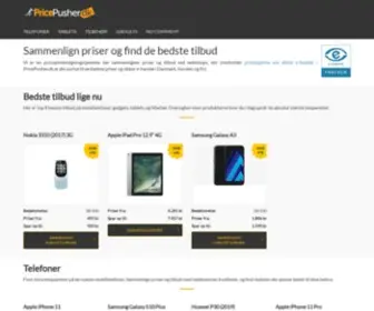 Pricepusher.dk(Din portal til sikker e) Screenshot