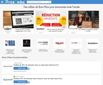 Pricereduc.com(Codes Promo et Deals pour économiser) Screenshot