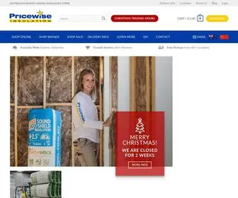 Pricewiseinsulation.com.au(Buy Insulation Online) Screenshot