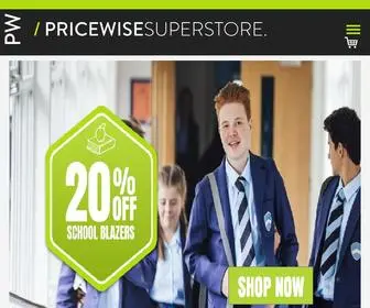 PricewisesuperStore.com(School Unifroms NI) Screenshot