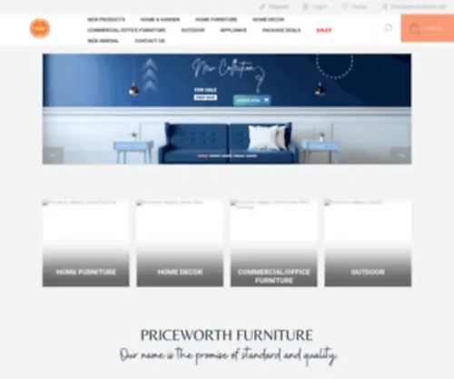 Priceworth.com.au(Welcome to PriceWorth Furniture) Screenshot