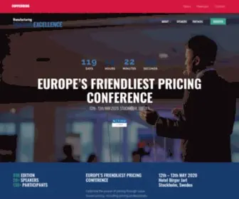 Pricingeurope.com(Pricing Conference & Pricing Event in 2019 focusing on the manufacturing industry and B2B. Book now) Screenshot