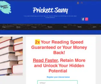 Prickettsavvy.com(Landing Page) Screenshot