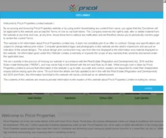 Pricolproperty.com(PRICOL PROPERTIES LIMITED) Screenshot