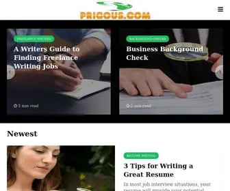 Pricous.com(All About Business Advice and Tips) Screenshot