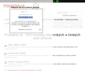 PridajLink.sk(Katalóg web stránok) Screenshot