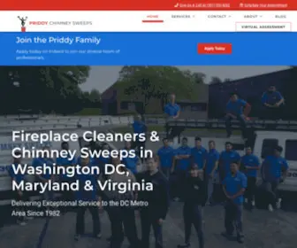 Priddyclean.com(Chimney Sweep) Screenshot