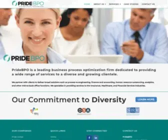 Pridebpo.com(Pride BPO) Screenshot
