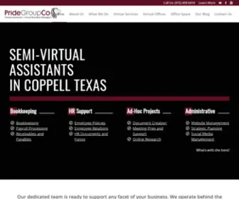 Pridegroupco.com(Coppell Virtual Assistants) Screenshot