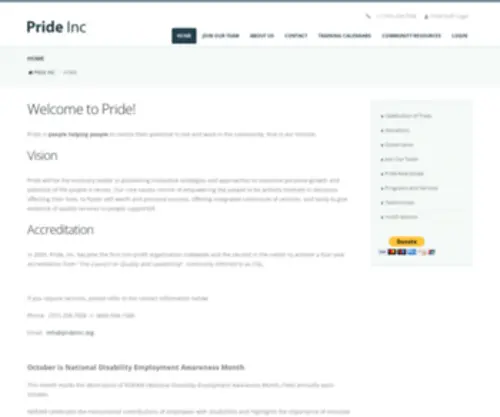 Prideinc.org(Pride Inc) Screenshot