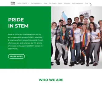 Prideinstem.org(Pride in STEM) Screenshot