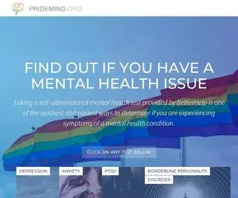 Pridemind.org(Find out if you have a Mental Health Issue. Taking a self) Screenshot