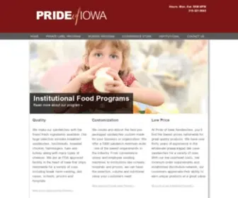 Prideofia.com(Pride of Iowa Prepackaged Sandwiches for Vending Machines) Screenshot