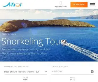 Prideofmaui.com(Molokini Snorkeling Tours is the #1 Maui Snorkel Boat Trip to Molokini) Screenshot