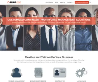 Prideone.com(Minority-Certified MSP & Payrolling Solutions) Screenshot