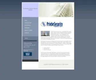 Priebesecurity.com(Priebe Security Services) Screenshot