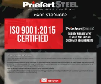 Priefertsteel.com(Priefert Manufacturing) Screenshot