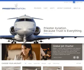 Priesterav.com(Private Jet Charter & Aircraft Management Company) Screenshot