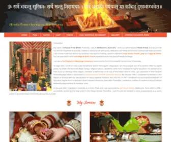 Priesthindu.com.au(Hindu Priest Services) Screenshot