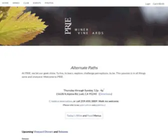 Priewinery.com(Prie Winery) Screenshot