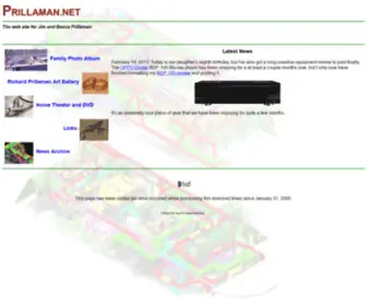 Prillaman.net(A home page with information on home theater and DVD) Screenshot