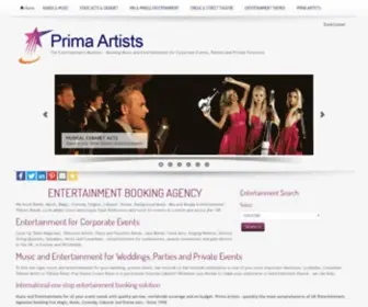 Prima-Artists.com(Prima Artists) Screenshot