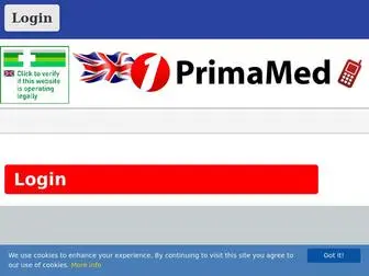 Prima-Med.com(Online prescription treatments service) Screenshot