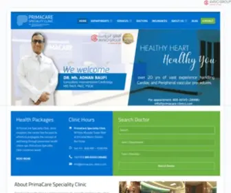 Primacare-Clinics.com(PrimaCare Speciality Clinic) Screenshot