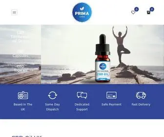 Primacbd.co.uk(CBD Oil & Capsules) Screenshot