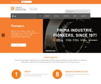 Primaindustrie.com(Prima Industrie) Screenshot