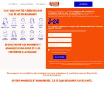 Primairepopulaire.fr(La Primaire Populaire) Screenshot