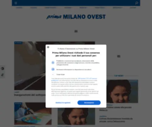 Primamilanoovest.it(Prima Milano Ovest) Screenshot