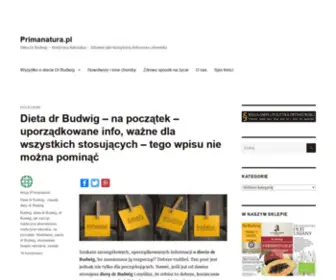 Primanatura.pl(Dieta Dr Budwig) Screenshot