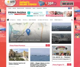 Primapaginatrapani.it(Il primo quotidiano online della città di Trapani con tutte le notizie in tempo reale) Screenshot