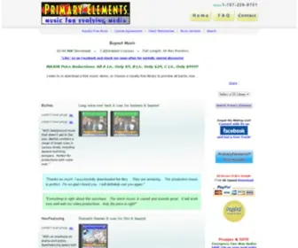 Primaryelements.com(Royalty Free Music Download) Screenshot