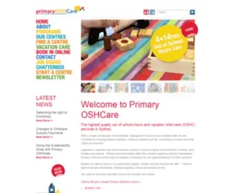 Primaryoshcare.com.au(Out of school hours and vacation child care (OSHC) services in Sydney) Screenshot