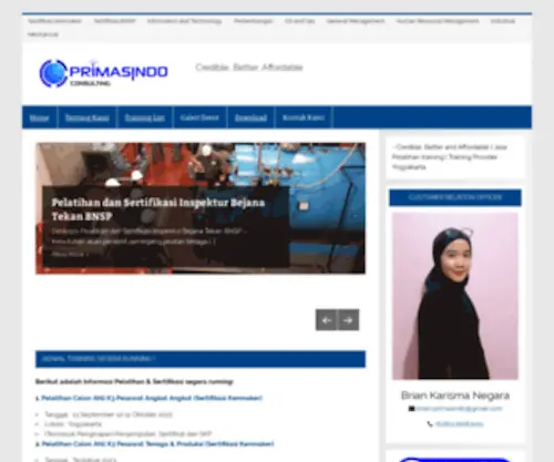 Primasindo.com(PRIMASINDO TRAINING & SERTIFIKASI PROFESI) Screenshot