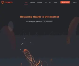 Primas.io(Restoring Health to the Internet) Screenshot
