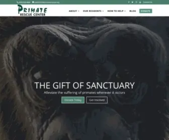 Primaterescue.org(The Primate Rescue Center) Screenshot