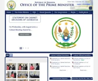 Primature.gov.rw(Prime Minister Office) Screenshot