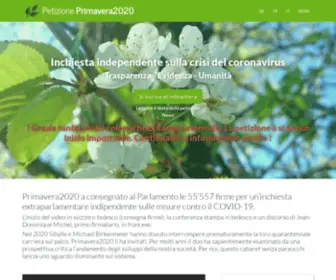 Primavera2020.com(Inchiesta independente sulla crisi del coronavirus) Screenshot