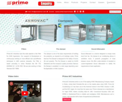 Primeaircon.com(Prime AC Industries LLC) Screenshot